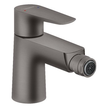 Смеситель для биде Hansgrohe Talis E, с донным клапаном pop-up, шлифованный чёрный хром